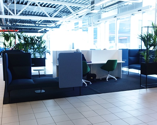 Ny ventesone med arbeidsplasser